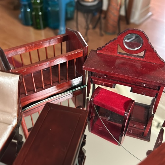 Vintage Cherry Wood Formal Dollhouse Furniture - Picture 5 of 13